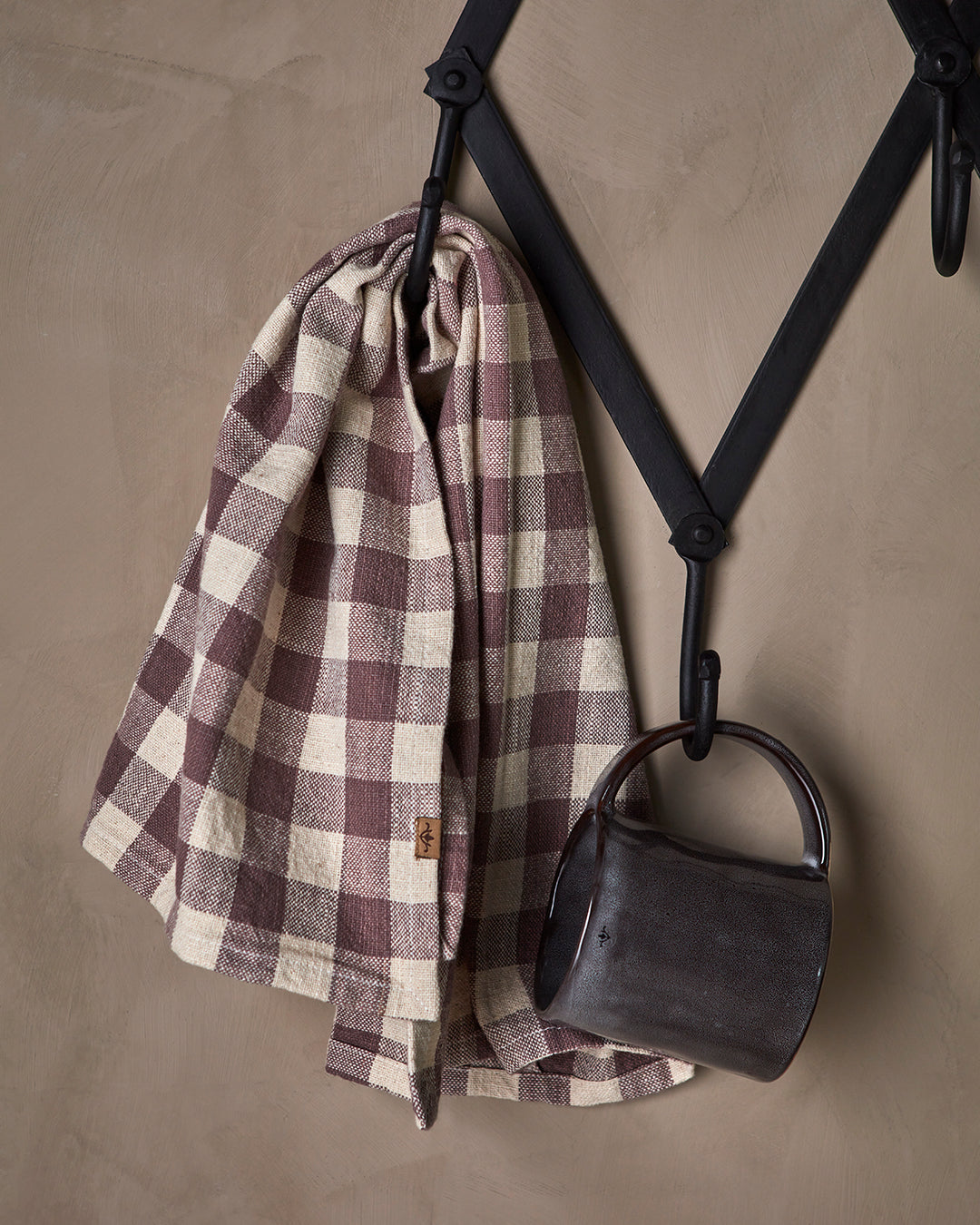 Affari of Sweden - INGRID Kökshandduk, Lila/elfenben