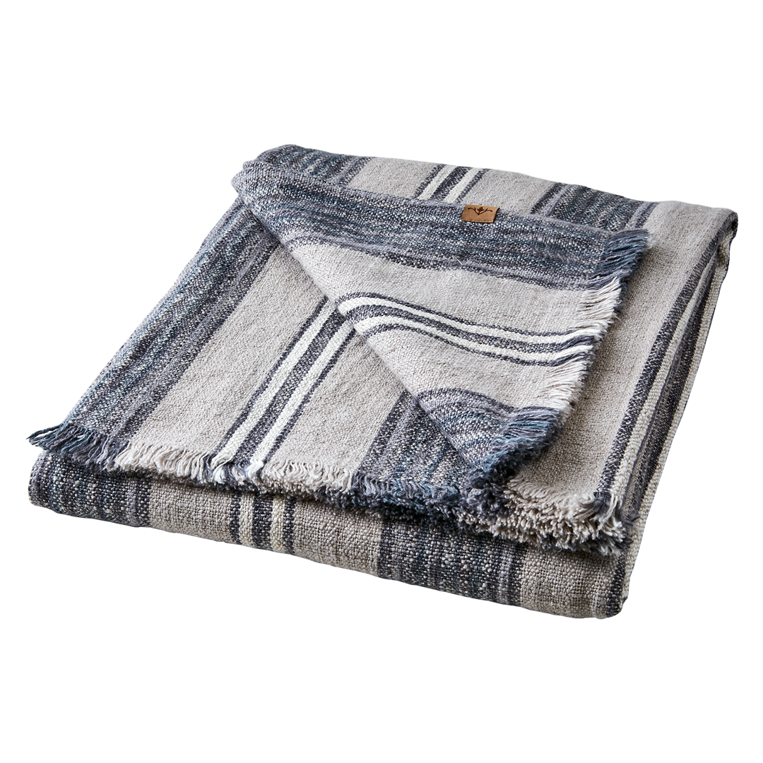 Affari of Sweden - HILDA Filt/duk, Grå/blå