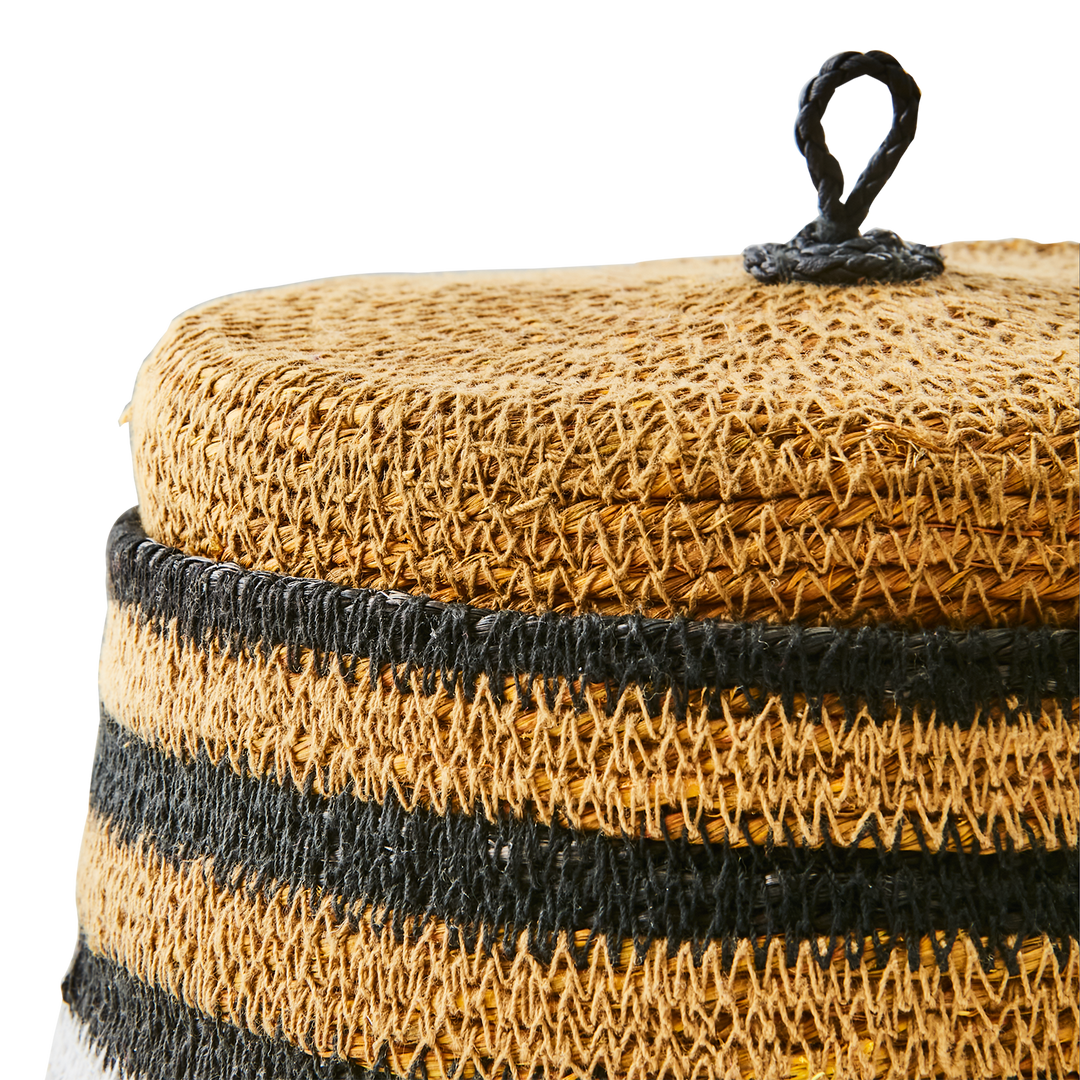 Affari of Sweden - MADIBA Låda, Svart/vit/senapsgul