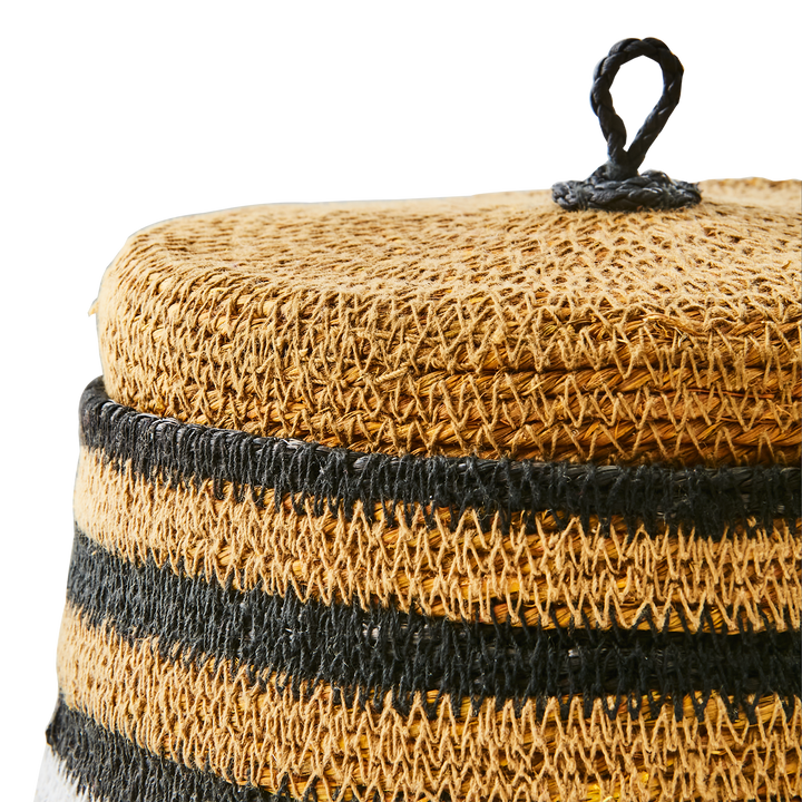 Affari of Sweden - MADIBA Låda, Svart/vit/senapsgul