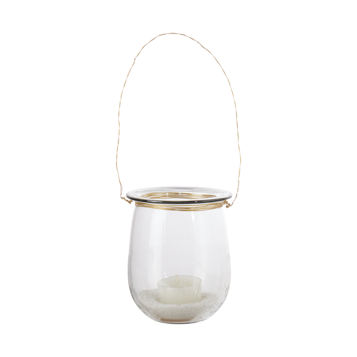 Affari of Sweden - NADJA Hängande värmeljushållare, Klar/mässingsfärgad