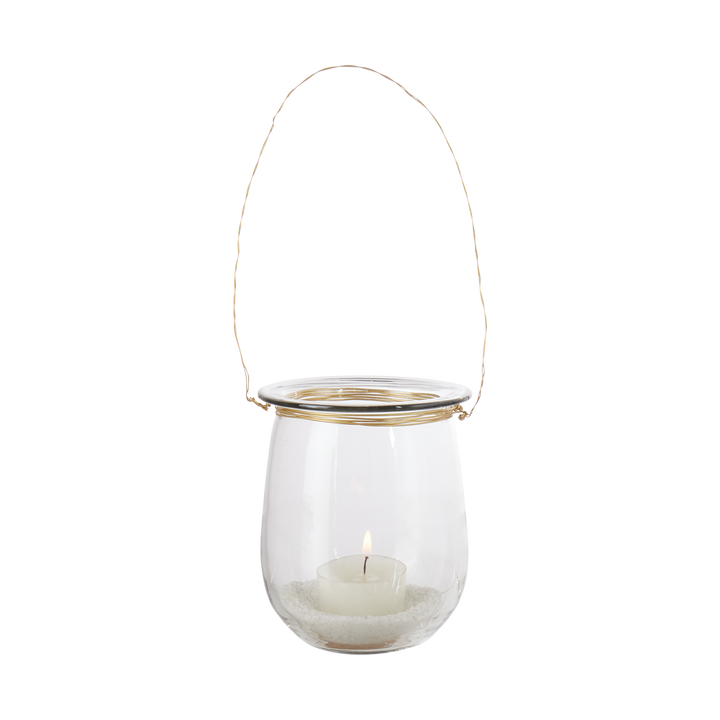 Affari of Sweden - NADJA Hängande värmeljushållare, Klar/mässingsfärgad