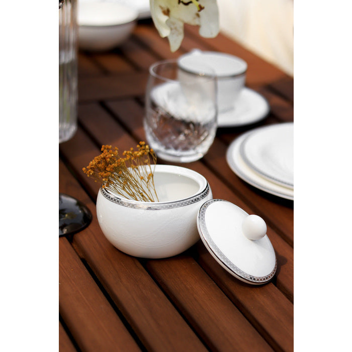 Royal Porcelain - Silver Paisley Sockerskål 33 cl