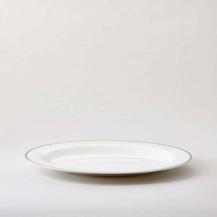 Royal Porcelain - Silver Paisley Ovalt fat 39 cm