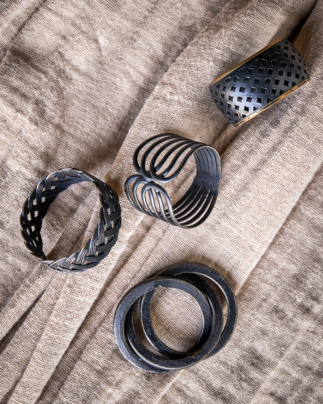 Affari of Sweden - ODIN Servettring, set om 4, Svart