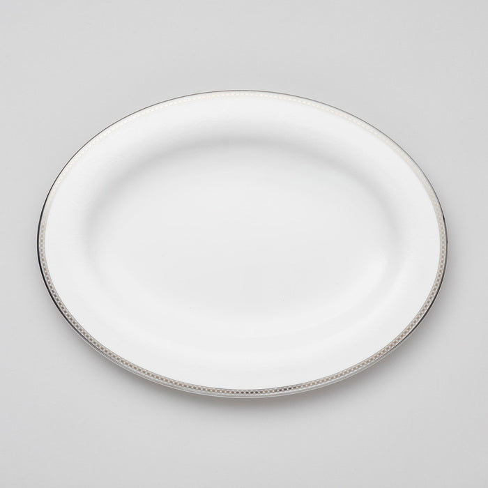 Royal Porcelain - Silver Paisley Ovalt fat 32 cm