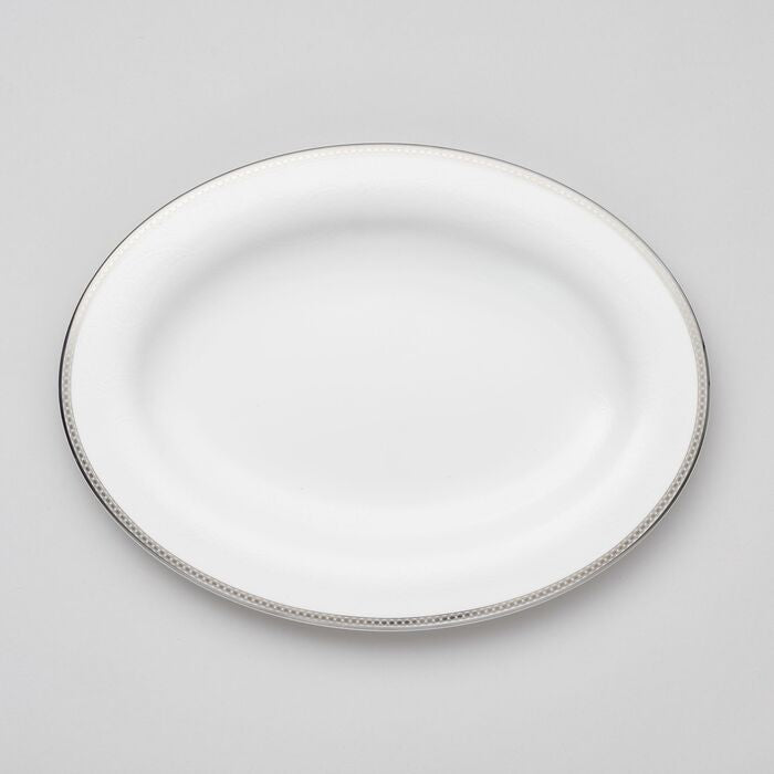 Royal Porcelain - Silver Paisley Ovalt fat 32 cm