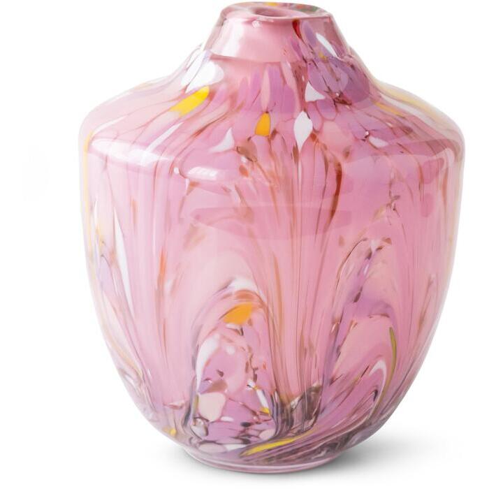 Magnor - Unik skulptur konstglas rosa 17 cm