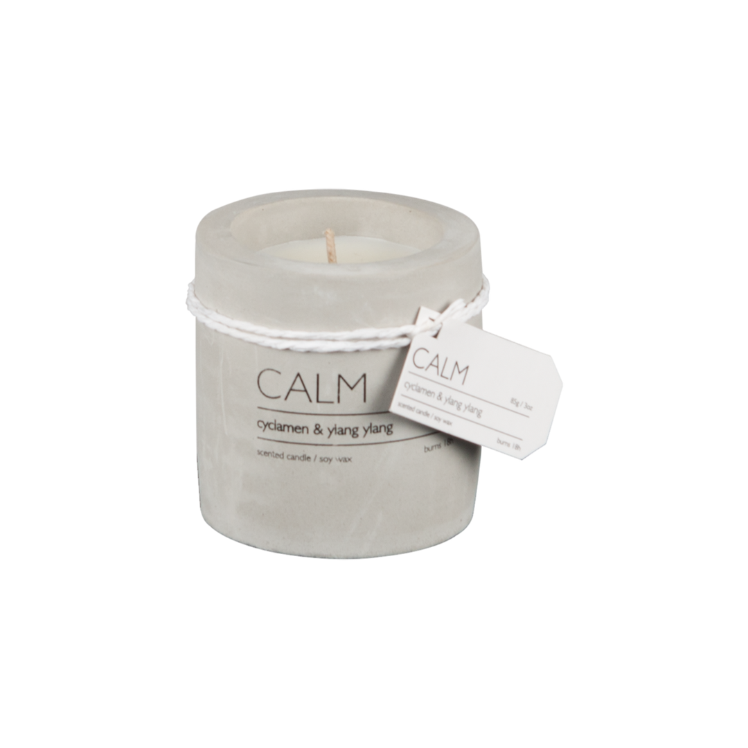 Affari of Sweden - CALM Doftljus S Cyclamen & ylang ylang, Brun/grå