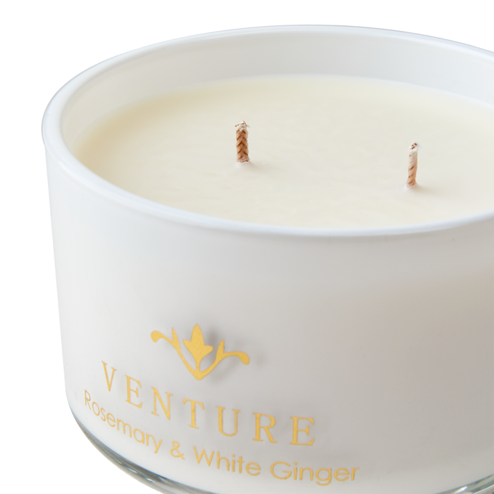 Affari of Sweden - VENTURE Doftljus Rosemary & white ginger, Vit
