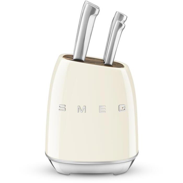 SMEG - KBSF02 Knivblock med 6 knivar Creme