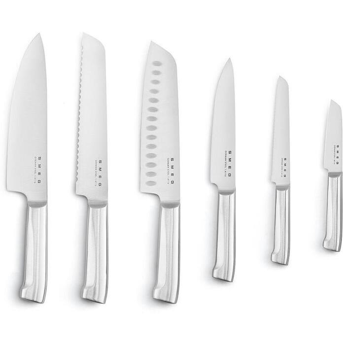 SMEG - KBSF02 Knivblock med 6 knivar Creme