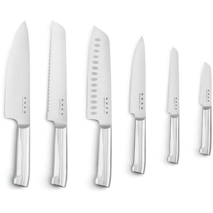 SMEG - KBSF02 Knivblock med 6 knivar Svart