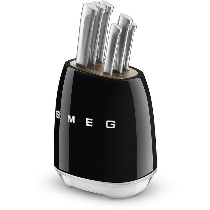 SMEG - KBSF02 Knivblock med 6 knivar Svart
