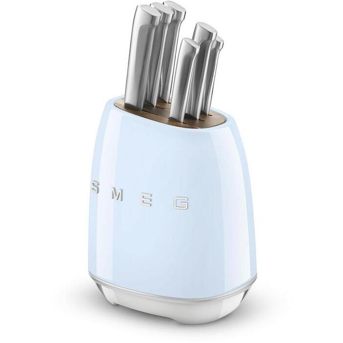 SMEG - KBSF02 Knivblock med 6 knivar Pastellblå