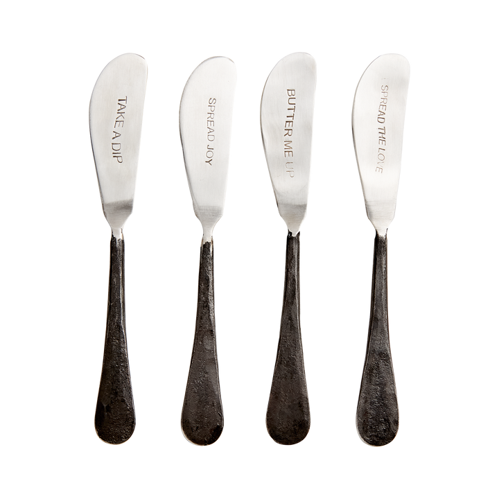 Affari of Sweden - ODIN Smörkniv, set om 4, Svart/silver