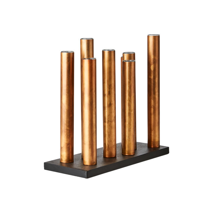 Affari of Sweden - PIPER Ljusstake/vas, Kopparfärgad/svart