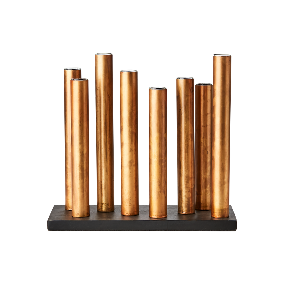 Affari of Sweden - PIPER Ljusstake/vas, Kopparfärgad/svart