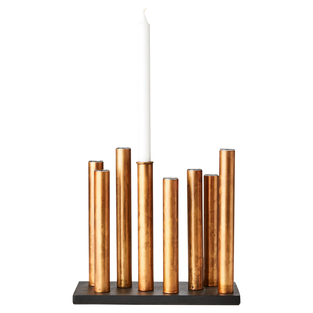 Affari of Sweden - PIPER Ljusstake/vas, Kopparfärgad/svart