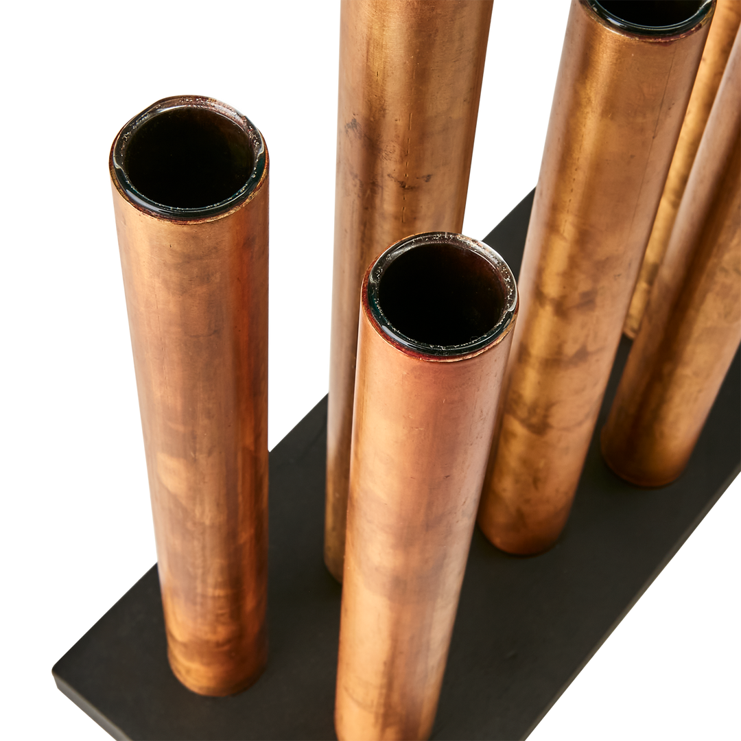 Affari of Sweden - PIPER Ljusstake/vas, Kopparfärgad/svart