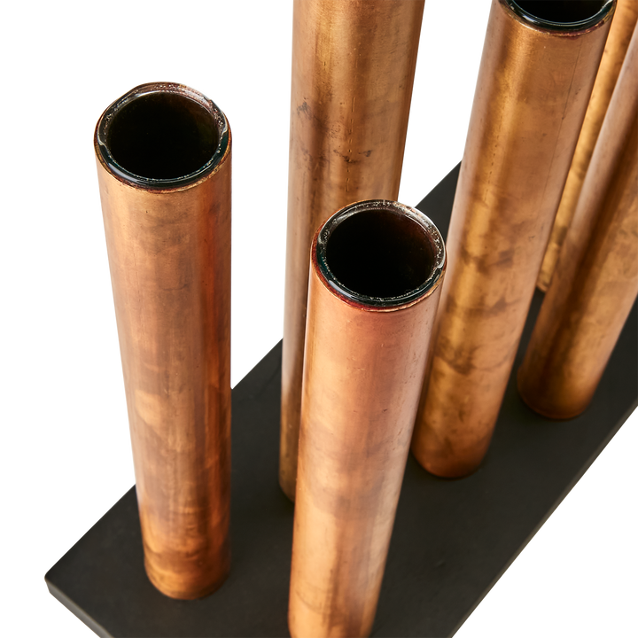 Affari of Sweden - PIPER Ljusstake/vas, Kopparfärgad/svart