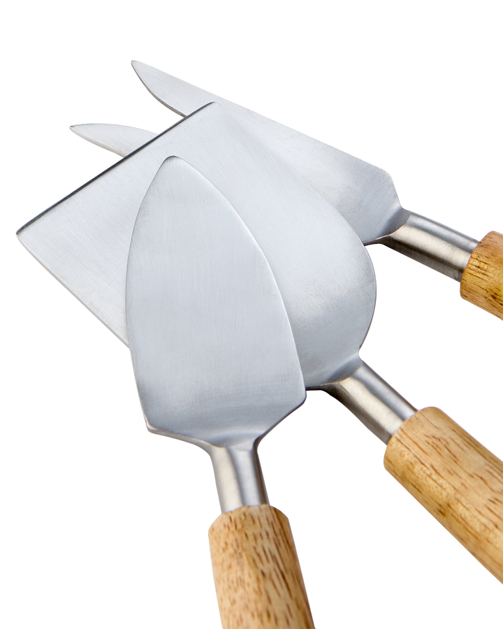 Affari of Sweden - NICO Ostkniv, set om 3, Natur/silverfärgad