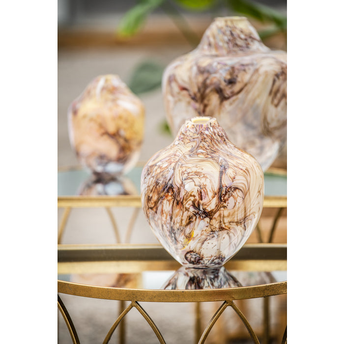 Magnor - Unik skulptur konstglas brun 31 cm