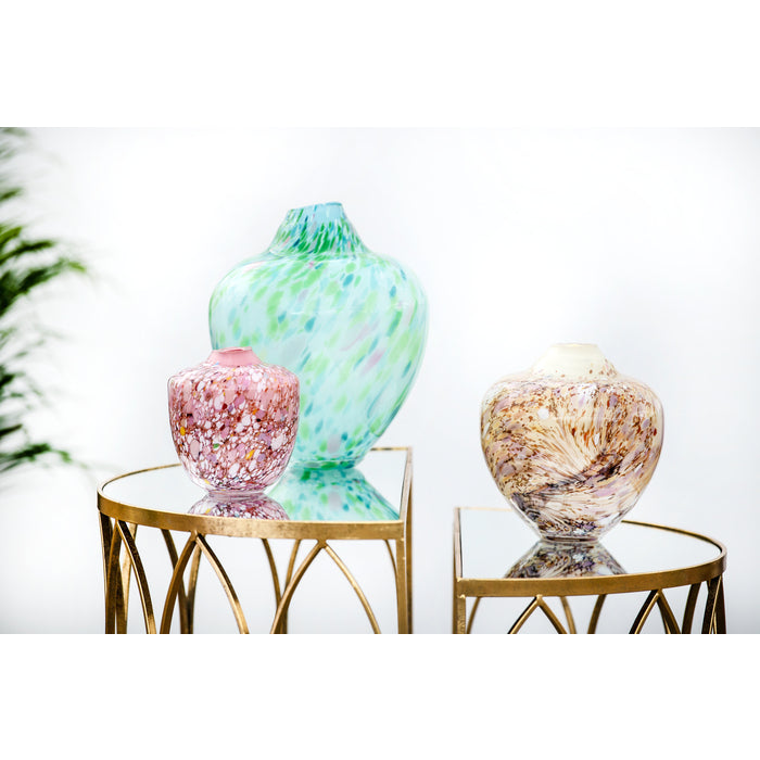 Magnor - Unik skulptur konstglas rosa 17 cm