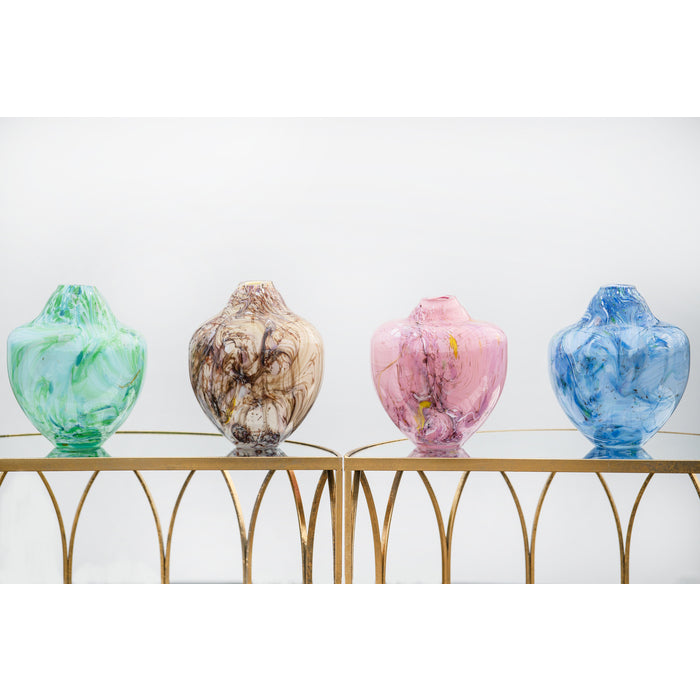 Magnor - Unik skulptur konstglas rosa 24 cm