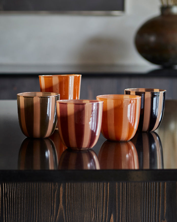 Affari of Sweden - CIRCUS Värmeljushållare M, Orange/beige