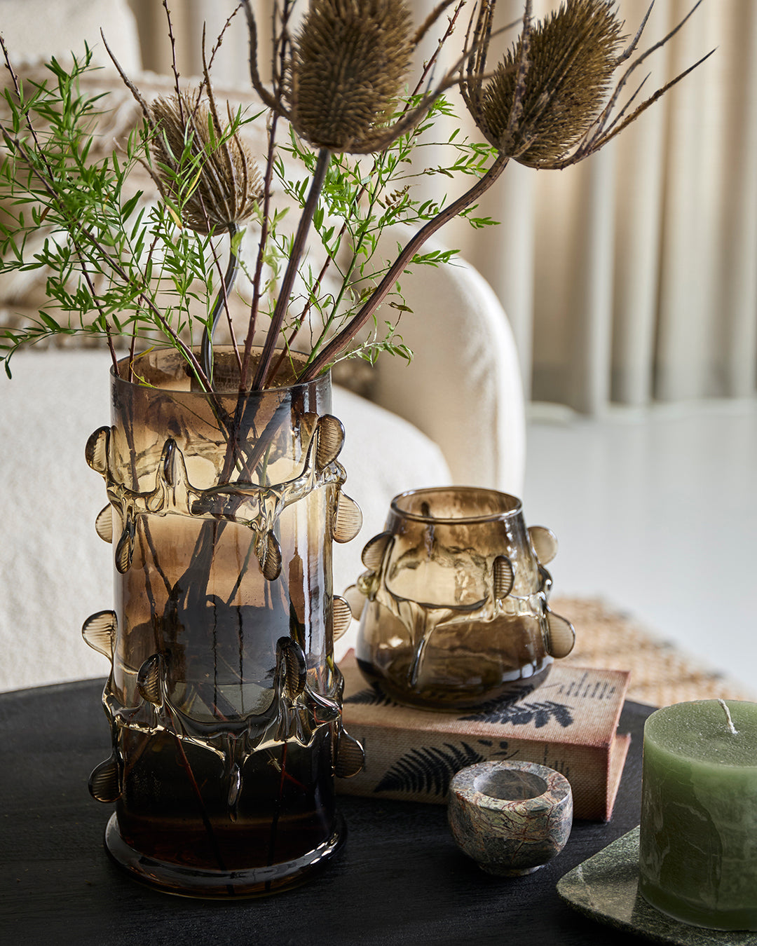 Affari of Sweden - MIMOSA Värmeljushållare, Brun