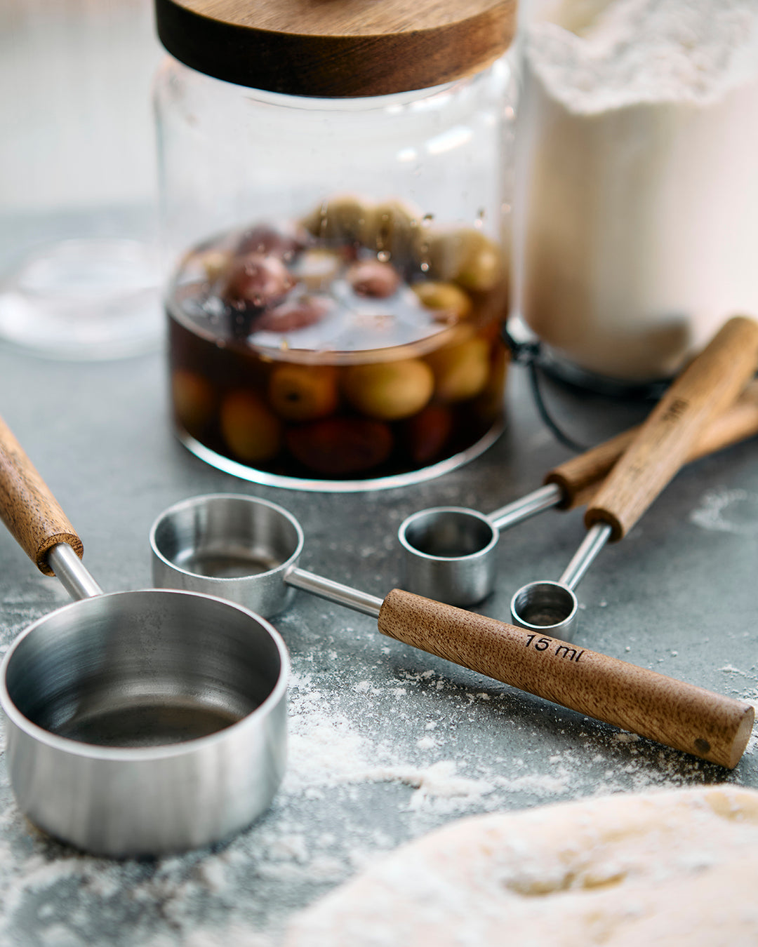 Affari of Sweden - NICO Måttsats, Natur/silverfärgad