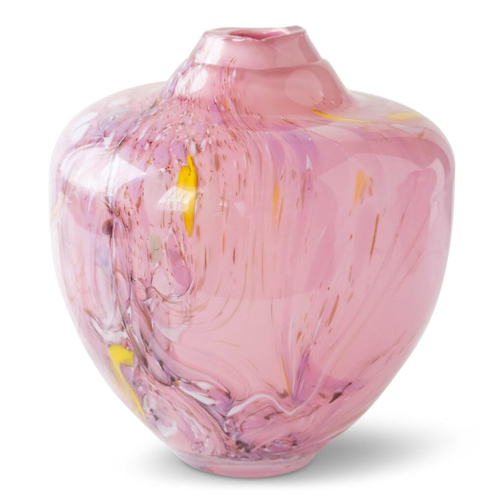 Magnor - Unik skulptur konstglas rosa 24 cm