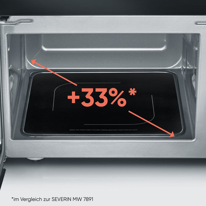 Severin - Mikrovågsugn 800W med keramisk bottenplatta & grillfunktion MW 7762