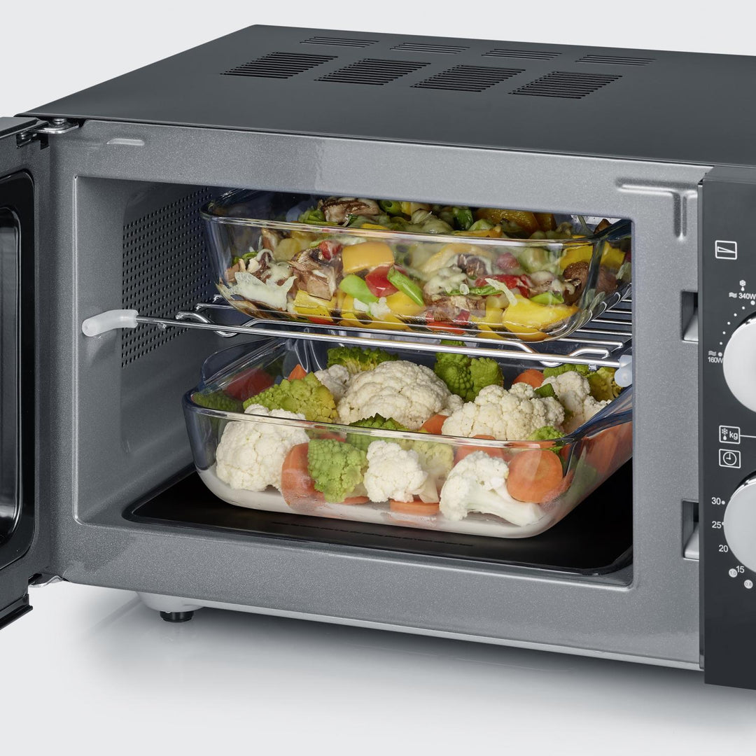 Severin - Mikrovågsugn 800W med keramisk bottenplatta & grillfunktion MW 7762