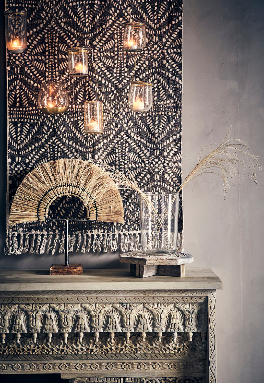 Affari of Sweden - NADJA Hängande värmeljushållare, Klar/mässingsfärgad